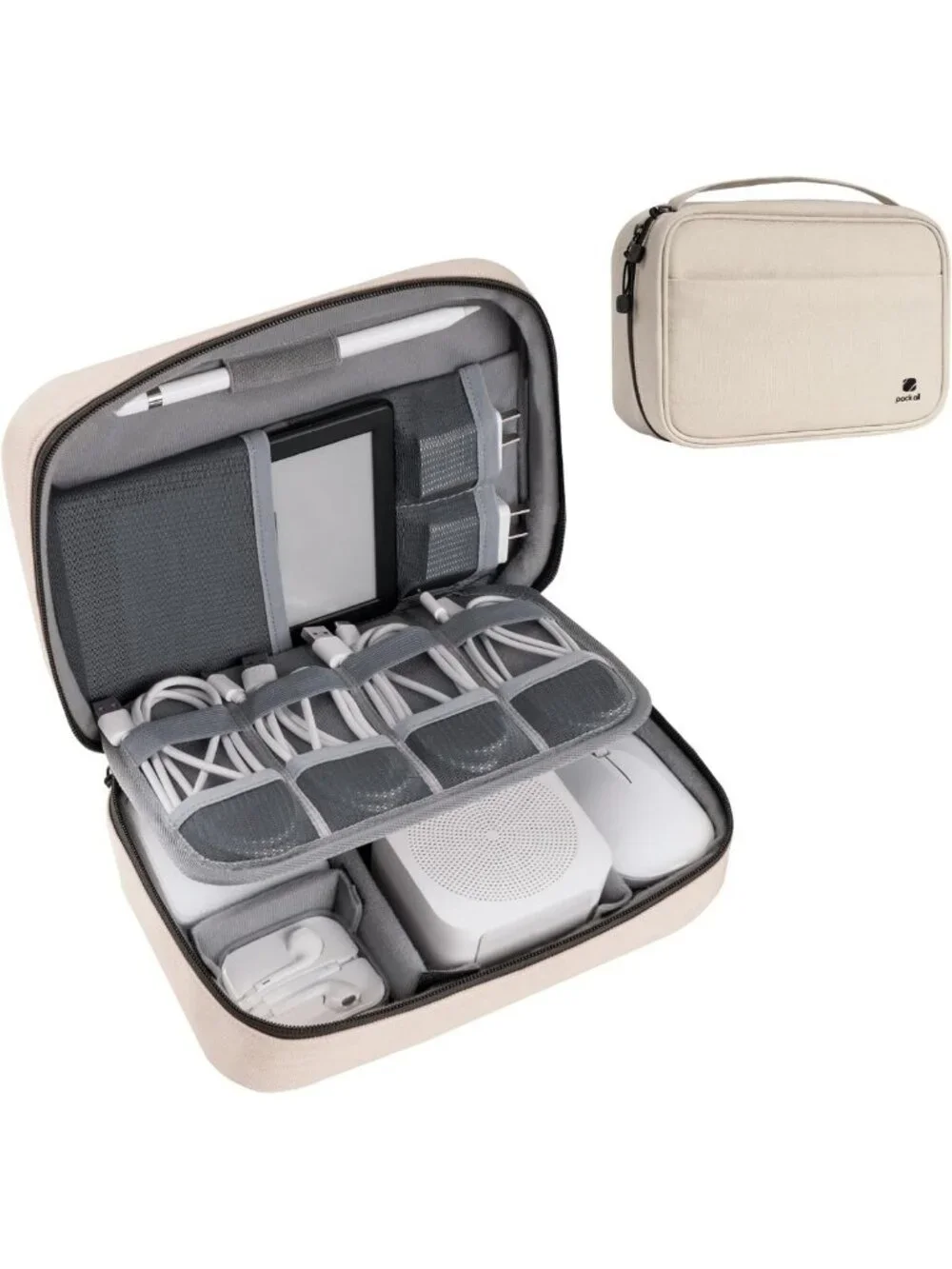 Large Capacity Electronic Organizer Bag - Shockproof Travel Case for Cables